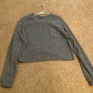 Cropped gray long sleeve